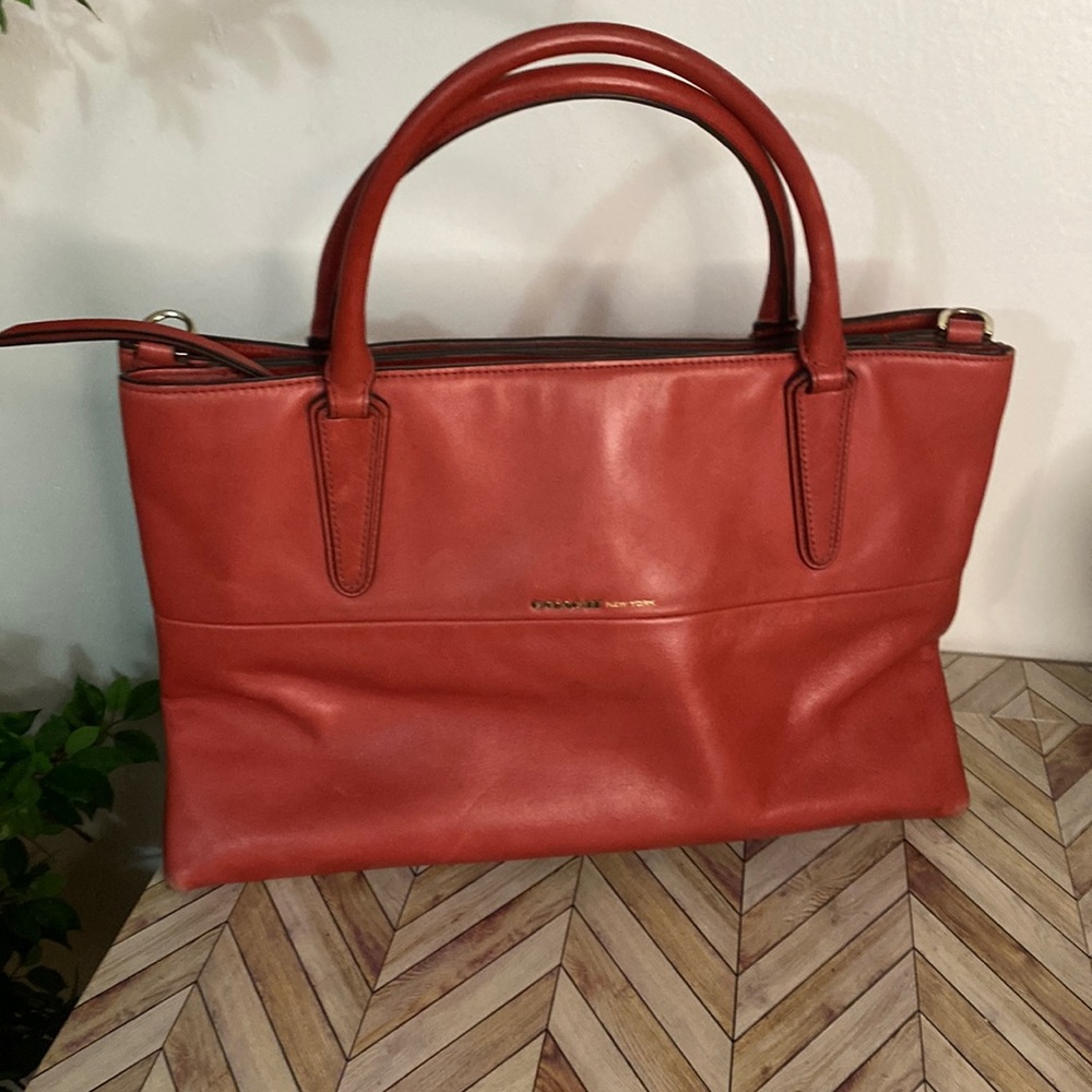 Coach Borough Bag HTF coral color gently used